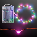 76" Blue, Green & Pink Steady LED String Lights, Battery Operated